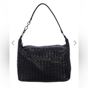 Genuine Bottega Veneta Black Shoulder Bag